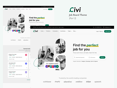 Civi - Job Broad Theme - Part 3 design job jobs template theme ui uidesign webdesign