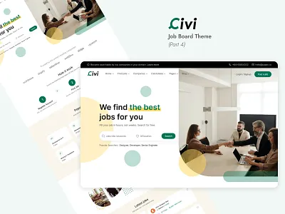 Civi - Job Broad Theme - Part 4 design ecommerce template theme ui uidesign webdesign