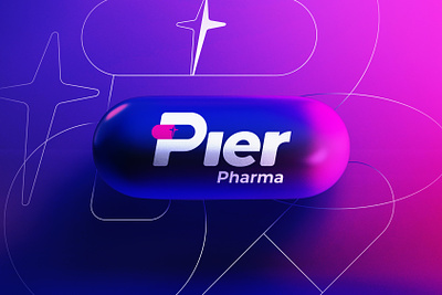 Pier Pharma Branding 2023 blue branding capsule design ldk ledangkhoa logo mar2023 medical distribution medicine pharmacy pier pink saigon tablet vietnam
