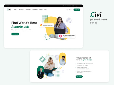Civi - Job Broad Theme - Part 5 design template theme ui uidesign webdesign