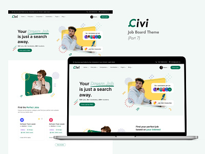 Civi - Job Broad Theme - Part 7 design template theme ui uidesign webdesign