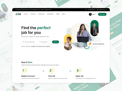 Civi - Job Broad Theme - Part 8 design template theme ui uidesign webdesign