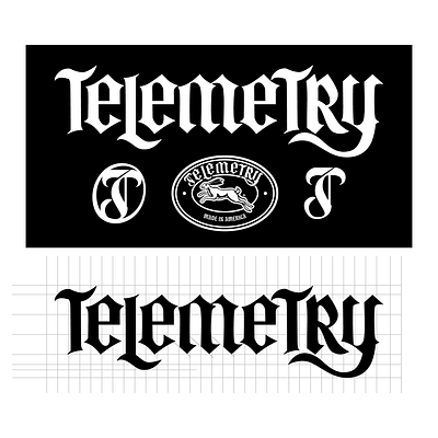 Telemetry Hand Crafted Typography Logo Design art branding design graphic design illustration logo typography ui ux vector