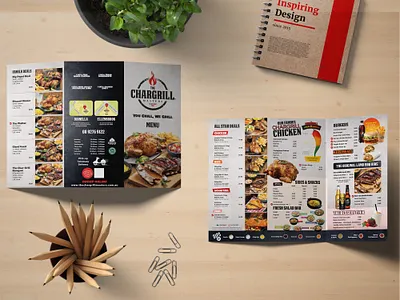 TriFold Brochure Design Menu for Restaurant. 3d artwork 3d design adobe illustrator adobe photoshop bifold billboard branding brochure creative graphic design illustration logo menu menu design mockup poster design professional menu design restaurant signage trifold