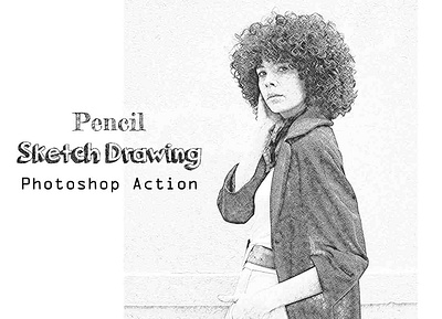 Pencil Sketch Drawing Photoshop Action photoshop action