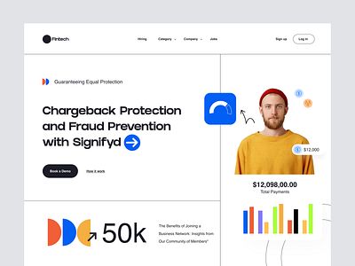 Banking Web Header Design bills credit card finance fintech fintech website landing page payment product design uiux ux web web page web ui website website design