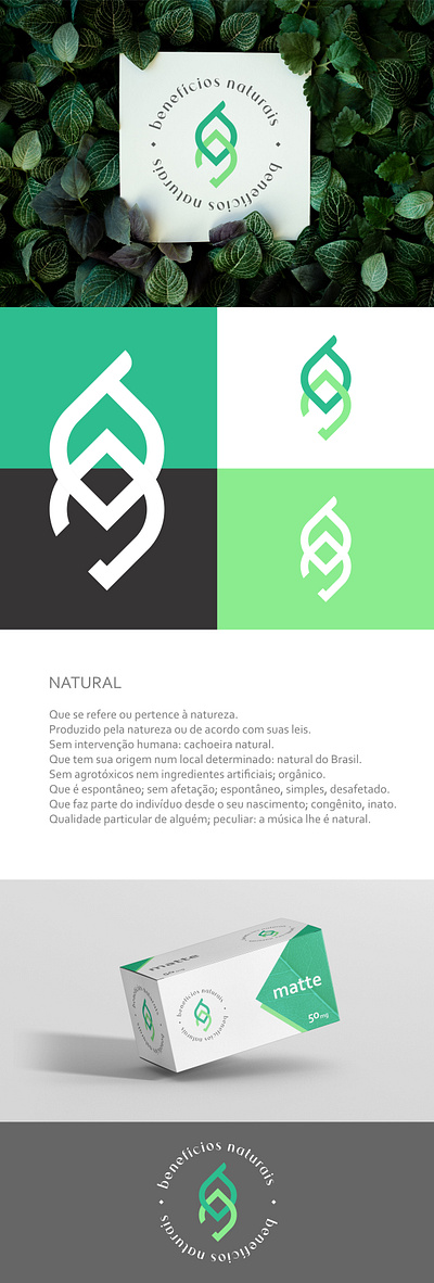 Benefícios Naturais vida saudável. branding design graphic design logo typography