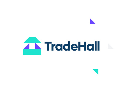 TradeHall-T Letter, Trade, Home, Blockchain, crypto,finance Logo blockchain brand design brand identity branding crypto design finance hall home logo minimal modern logo t t icon t logo trade