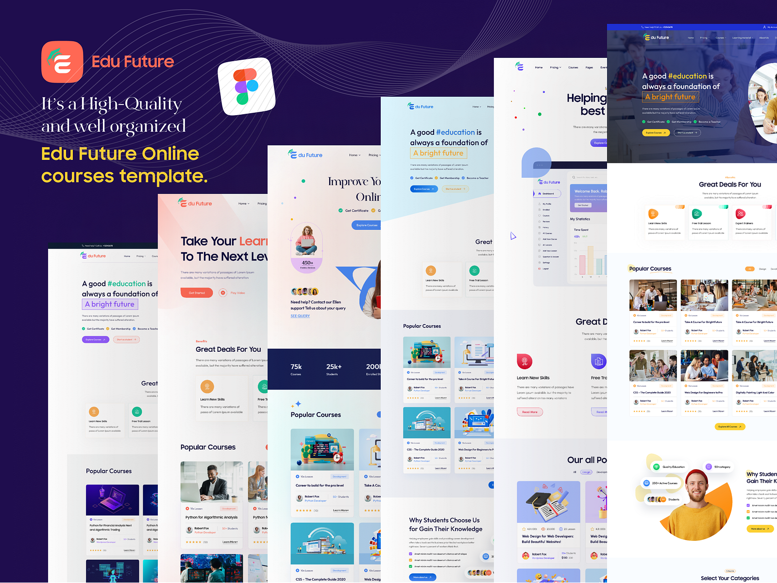 Online Education Website Templates by Khaled 👑 on Dribbble