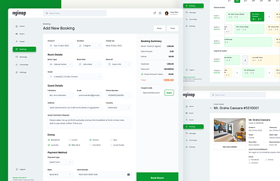Nginap Hotel Management Booking booking branding dashboard design hotel house itinerary management rent saas ui ux vacation