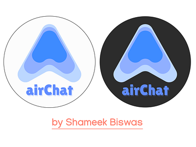 airChat - Have a chat in the air! branding design graphic design icon logo shameek biswas ui vector