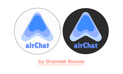 airChat - Have a chat in the air! branding design graphic design icon logo shameek biswas ui vector