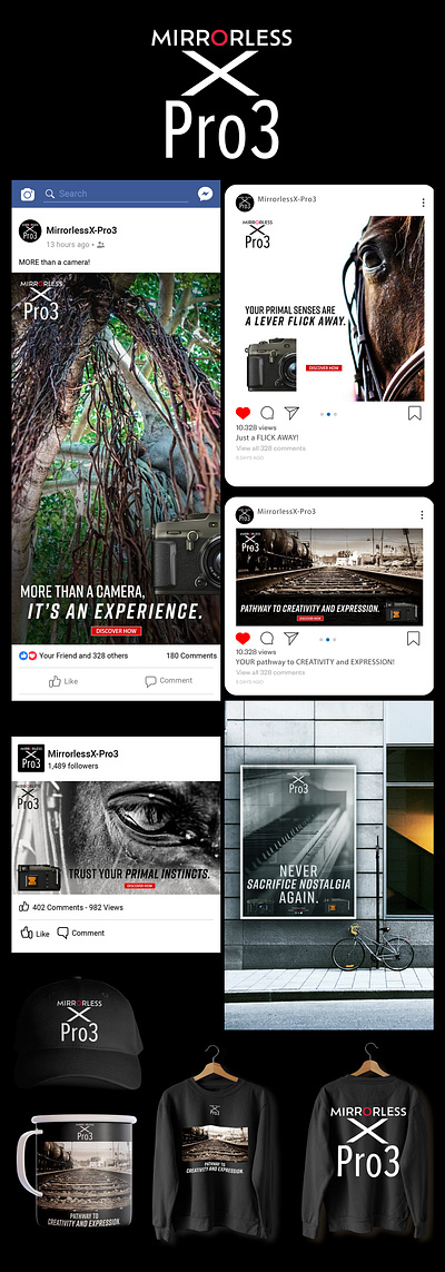 Mirrorless X-Pro3 branding design graphic design illustration logo typography ux vector