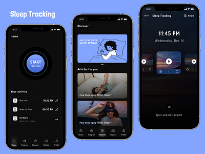 Sleep Tracking App adobexd design dribbble figma sleeptracking uidesign uiuxdesign adobexd uiux uiuxdesign uiuxdesigner websitedesign