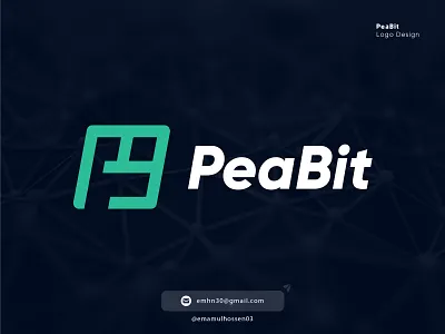 PeaBit | Crypto Mining Logo design ai airdrop altcoin app b letter bank binance bit branding coin crypto cryptocurrency financial logo logo design mining modern p letter token wallet