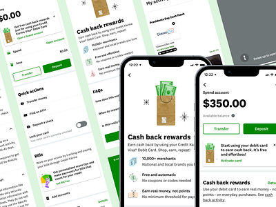 Credit Karma Cash Back Rewards figma fintech mobile product design