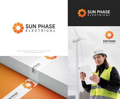 Sun Phase Electrical | Solar - Electric - Star sign - Sun Logo abstract logo brand identity branding electric electrical energy environmental graphic design logo modern logo power professional solar logo solar power star sun tech logo technology unused logo visual identity