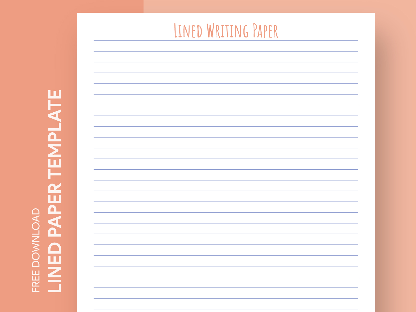 Lined paper - free printable sheet