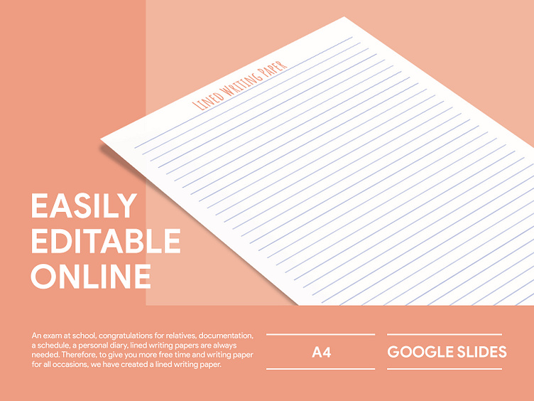 Lined Writing Paper Free Google Docs Template by Free Google Docs