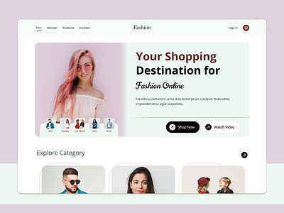 E-commerce - Fashion website clothing store e commerce ecommerce app fashion fashion blog fashion e commerce. fashion store figma compatible homepage landing page online shop web design web ui kit website website design