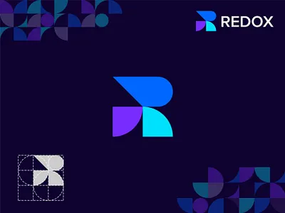 Modern R Letter Geometric Logo l R Letter Logo abstract logo app brand identity branding business logo design geometric logo geometry grid logo icon investment logo logo design modern logo r letter design r letter logo r logo r mark vector visual identity