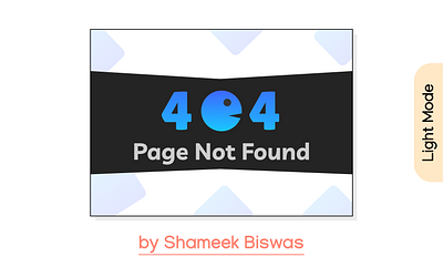 404 Page Not Found (Desktop) Design design graphic design shameek biswas ui webpage design