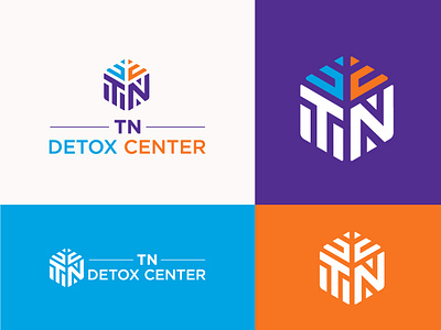 TN Detox Center Logo Design. appicon brandidentity branding colorful design graphic design letterlogo logo logodesign logoinspiration logos multicolor n t tn tndc tnicon tnlogo tnlogodesign vector