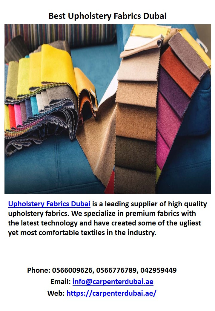 Best Upholstery Fabrics In Dubai by DANIEL on Dribbble