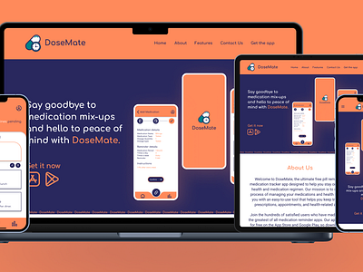 DoseMate: Simplifying Medication and Appointment Management medication app pill reminder app ui ux ux design