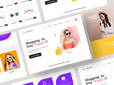 Sunglass Store Landing page dashboard design ecommerce fashion landing page graphic design illustration landing page store style sunglass store ui ui design ux design web web design website website design