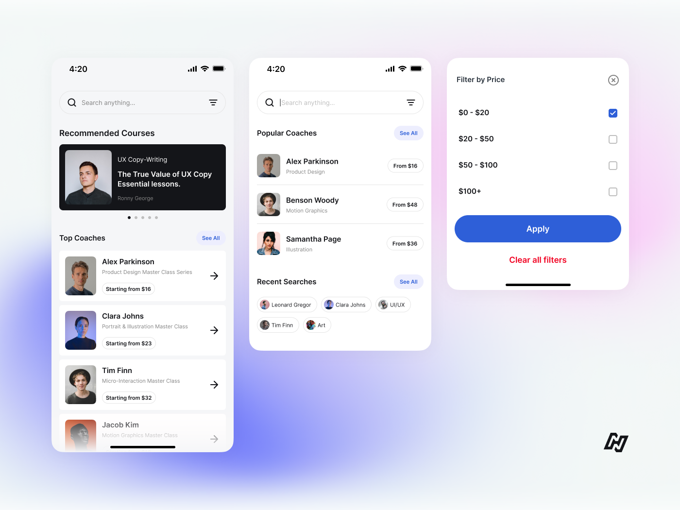 Search Screens - User Interface by Hyprscape on Dribbble