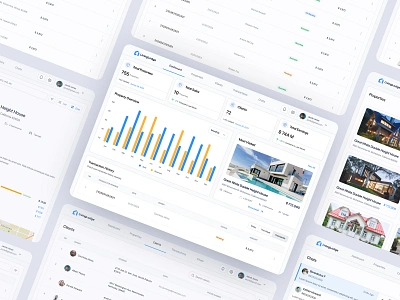 LivingLodge - Agent Dashboard agent analytics app dashboard design home lodge mobile property property management real estate real estate management receidence statistic ui uiux