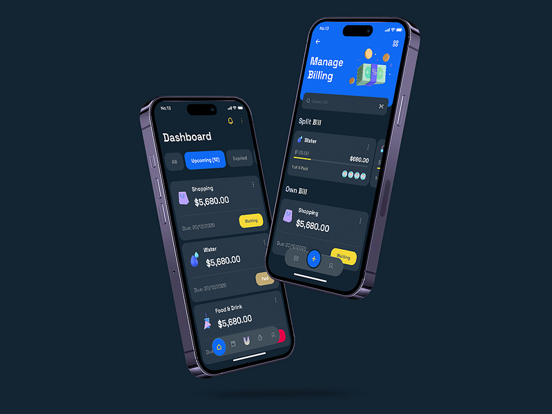 Billing Darkmode animation app billing darkmode design ios kit mobile template ui ultimate