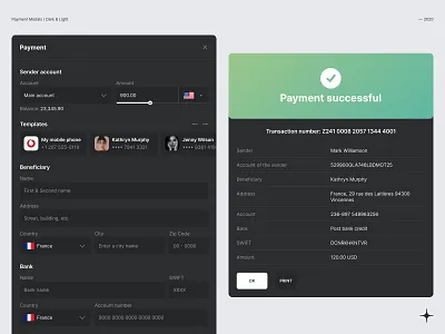 Online Banking. Payment dialogs app credit card design finance interaction interface makyoudesign mobile online bank product design ui ux