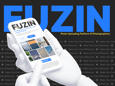 FUZIN - High quality image hosting platform app application platform branding color design photographer trending ui ux