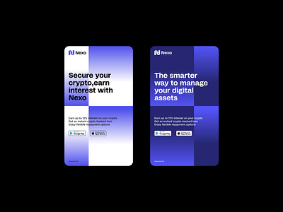 Nexo® app design blockchain brandidentity crypto finance letterlogo minimallogo n ui