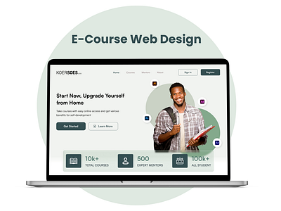 E-Course Web App app design e course illustration ui webapp