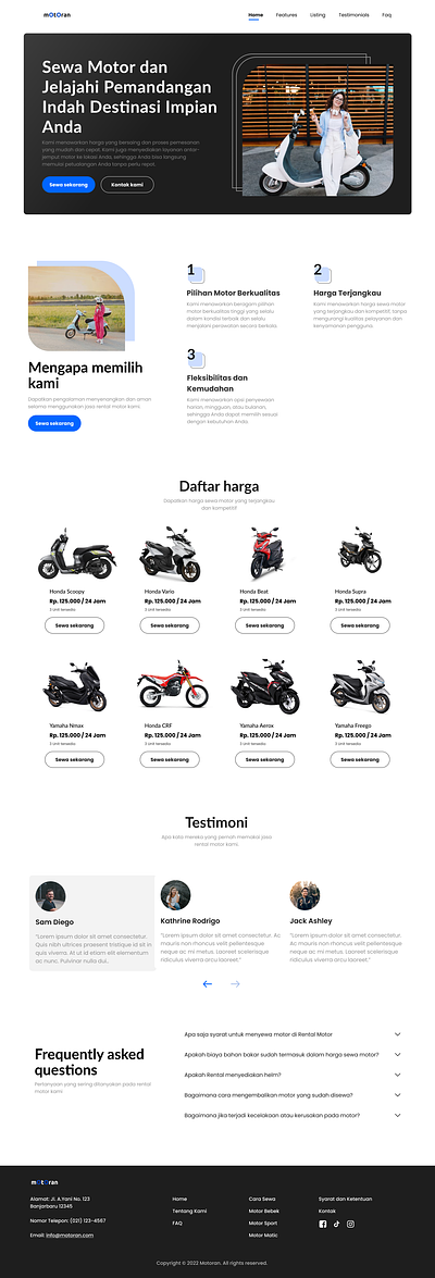 Bike rent Landing page app branding design graphic design illustration logo typography ui ux vector