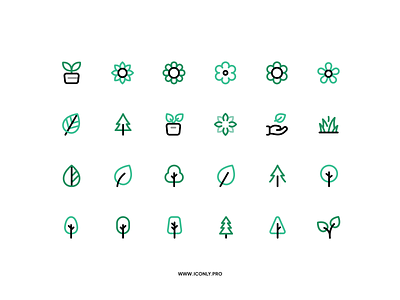Iconly Pro, Natural Two-tone! figma flower icon icondesign iconly iconly pro iconography iconpack icons iconset natural spring tree vector