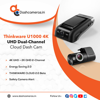 Thinkware U1000 4K UHD Dual-Channel Cloud Dash Cam 70mai best dash cam for car best dash cam in india dash cam dash camera dashcameras.in design thinkware