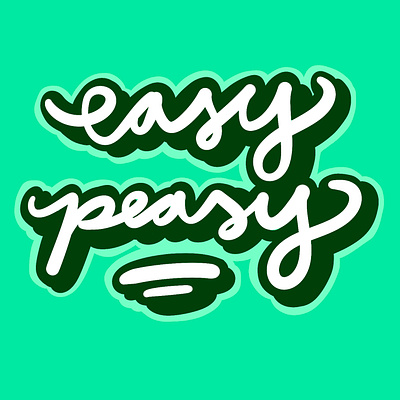 Easy Peasy! branding design easy graphic design illustration lettering logo procreate typography