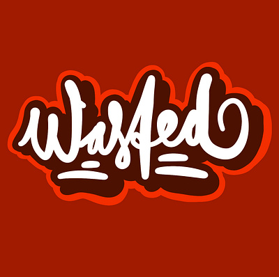 Wasted! branding design graphic design illustration lettering logo procreate typography wasted