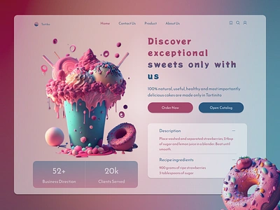 Ice Cream branding cake candy design e ccomerce ice cream sweet ui ux