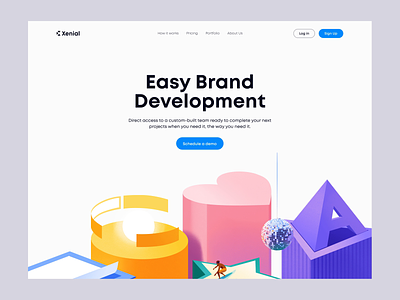 Xenial - Landing page design animation interaction landing page landing page design motion design motion graphics promo landing page saas landing page scroll animation web design website website design