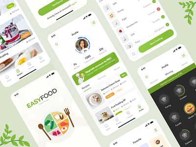 Easy Food - Cooking Recipes animation awards branding cooking delivery design food graphic design green application illustration logo mobile app product design recipes ui ux