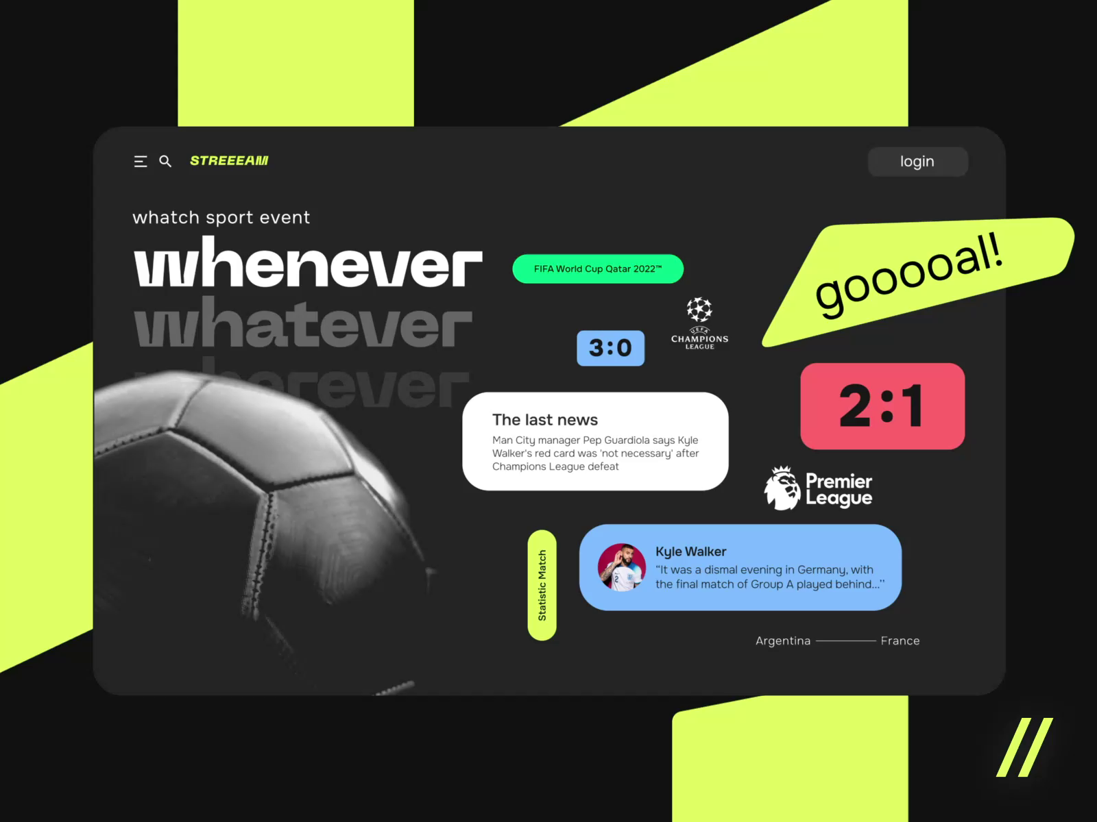 Example of Landing Page UI Concept 3 Blocks