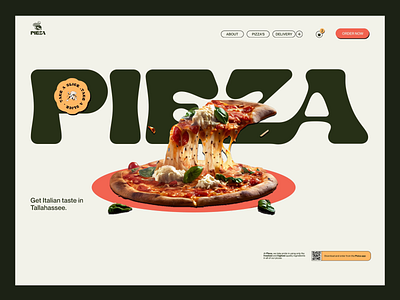 Pizza Shop Landing Page - Pieza animation food landing page design motion graphics pizza ui ux web website