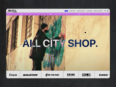 Graffiti Shop animation design ui ux web