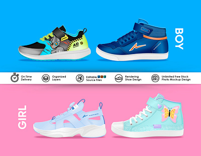 Boy's Shoes Design design footwear design graphic design illustration shoes design vector