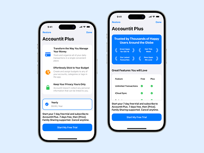 Accountit: Paywall design design for ios digital design ios ios app ios app design ios app paywall ios paywall design ios ui ios ui design mobile app design mobile paywall paywall design paywall ui product design ui ui for ios ui for mobile app ui for paywall uiux